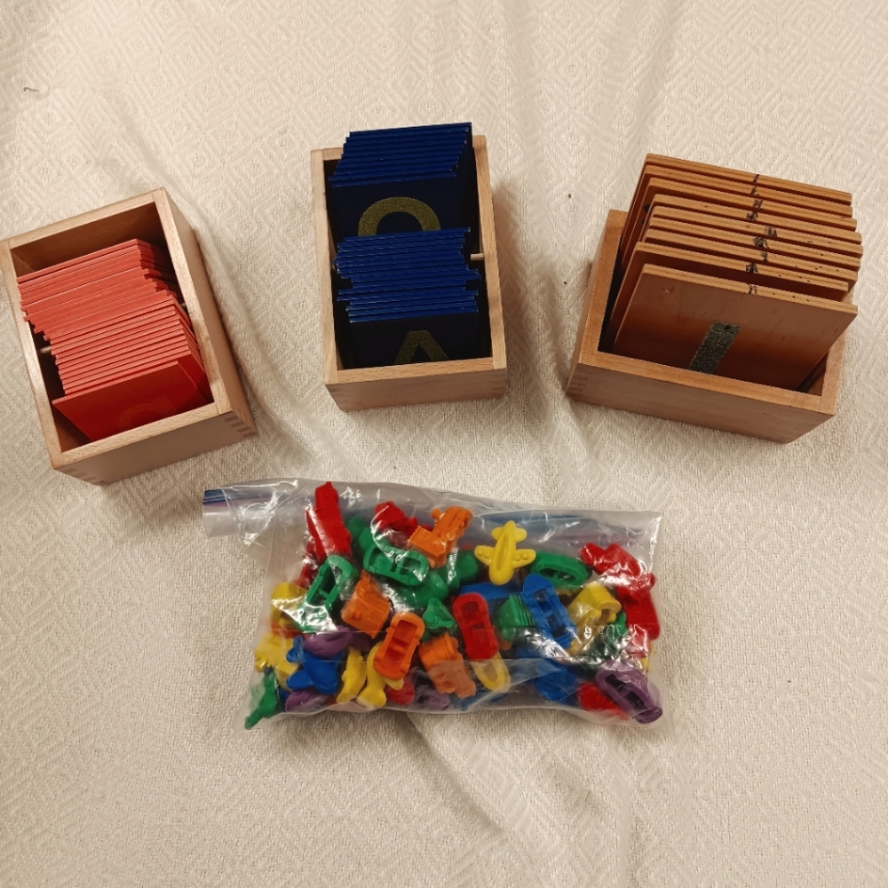 Montessori Lower and Capital Case  Sandpaper Letters And Numbers With Boxes